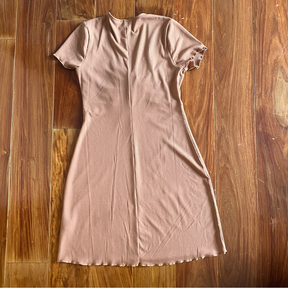 NWT BP Tie Front Lettuce Edge Mini Dress, Size Medium - Picture 4 of 4